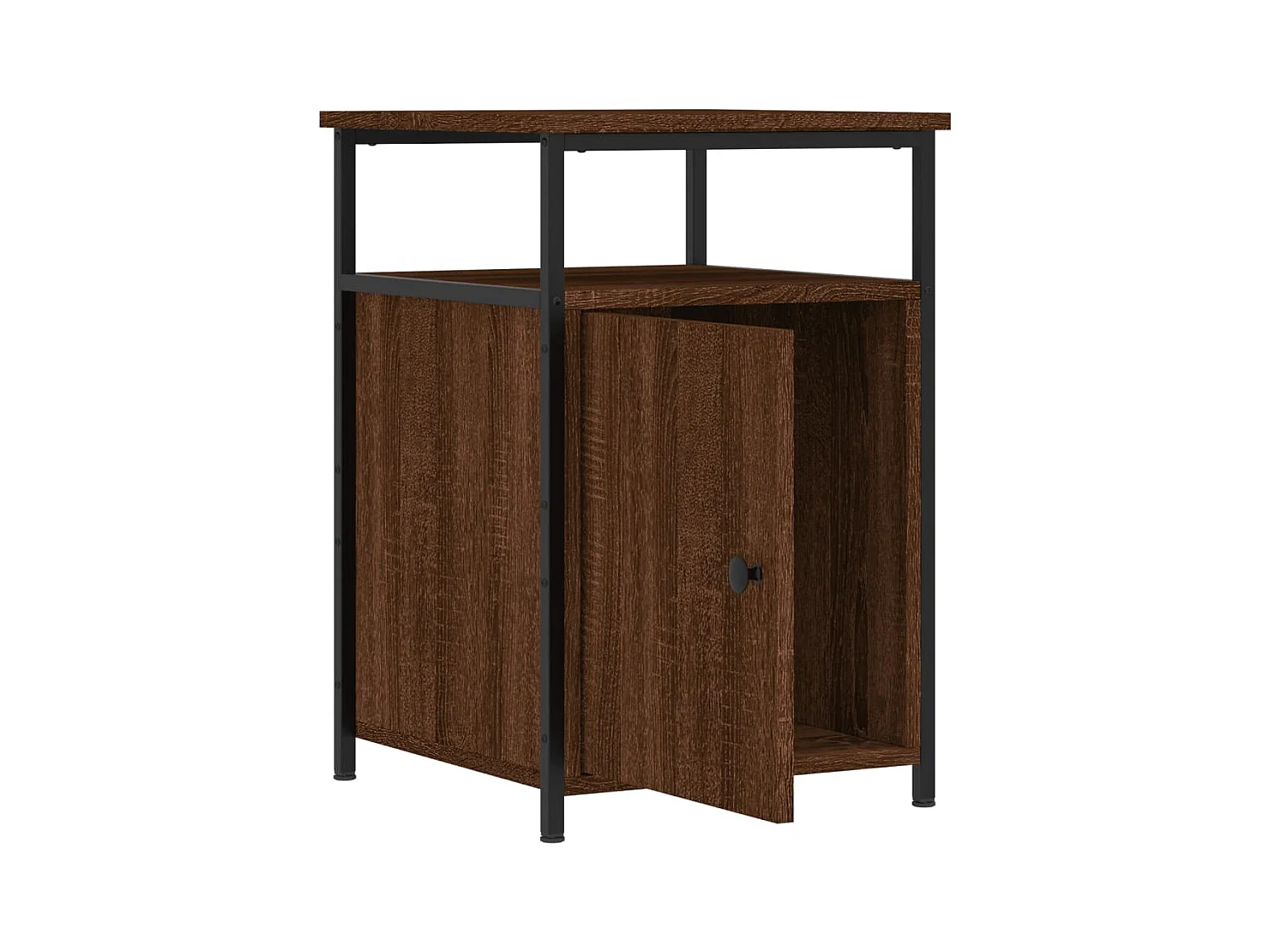 Nachtkastjes 2 stuks Bruin Eiken 40x42x60cm Bewerkt Hout