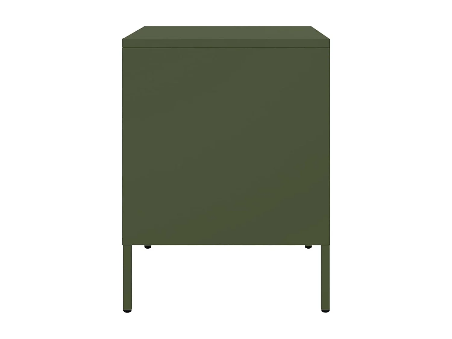 Tables de chevet 2 pcs vert olive 36x39x50,5 cm acier