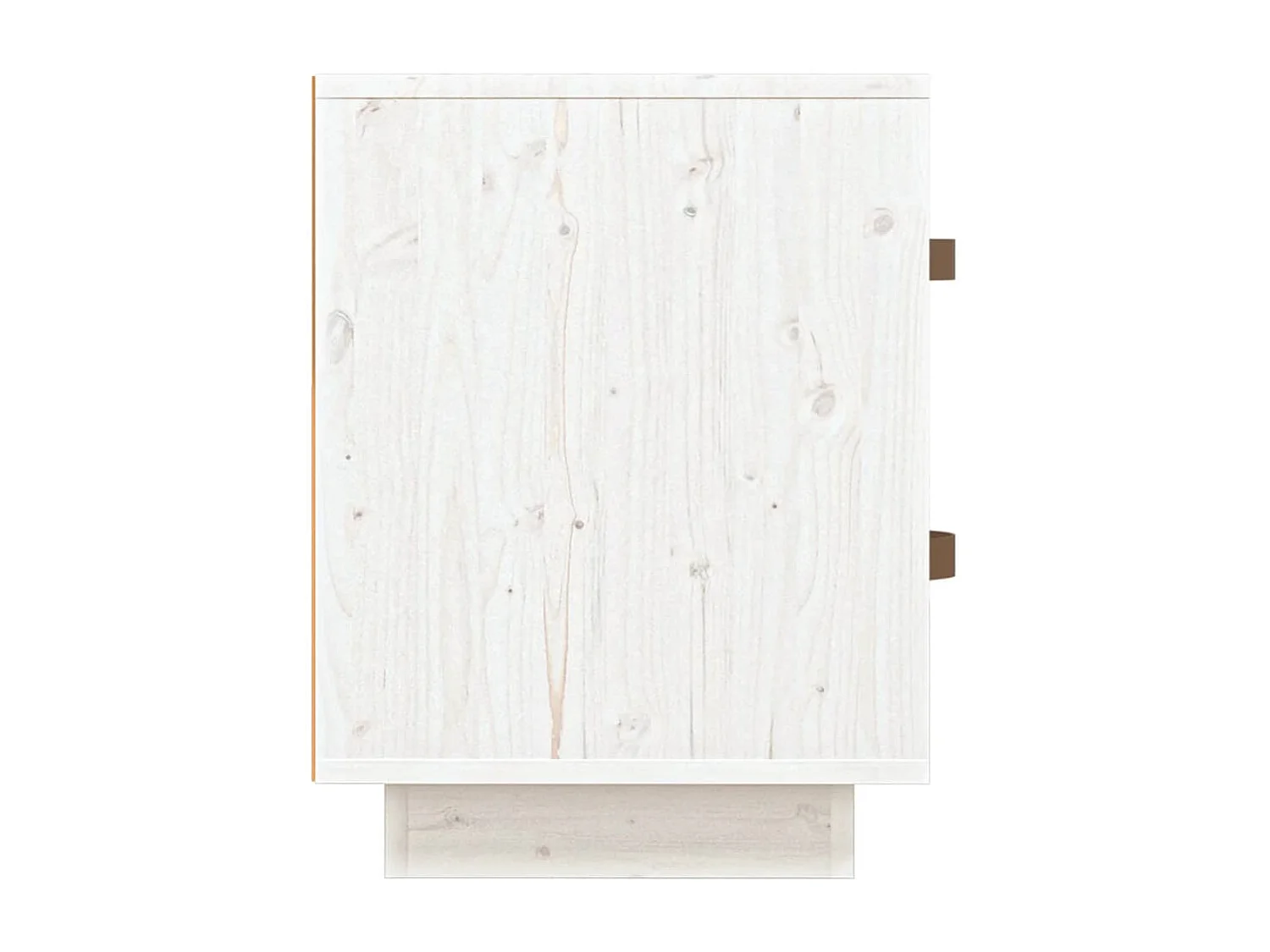 Comodini 2 pz Bianco 40x34x45 cm Legno massello di pino