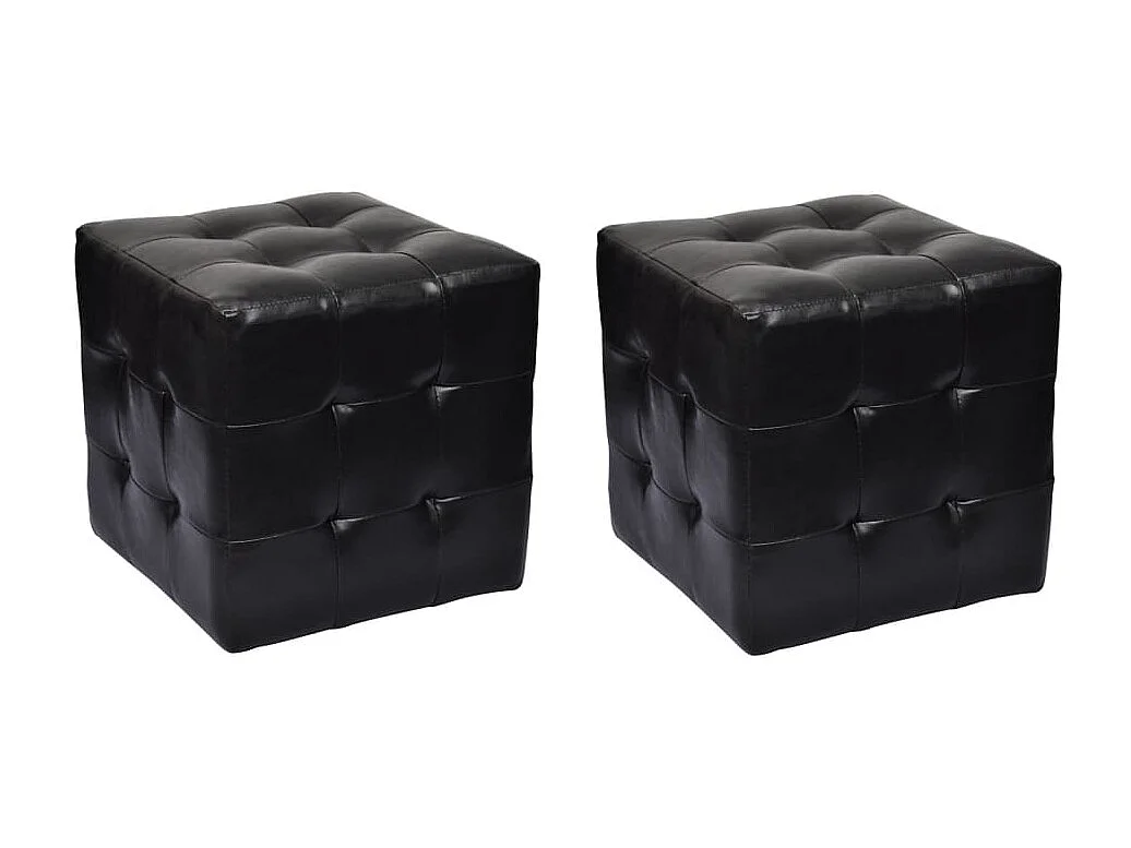 Taburetes negros tipo cubo