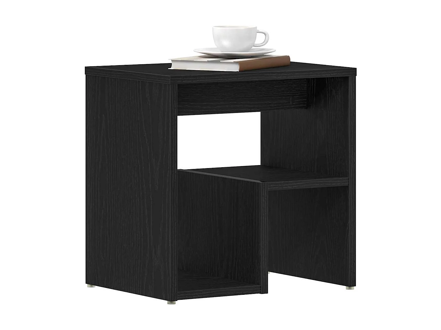 Table de chevet en chêne noir 40x30x40 cm en bois reconstitué