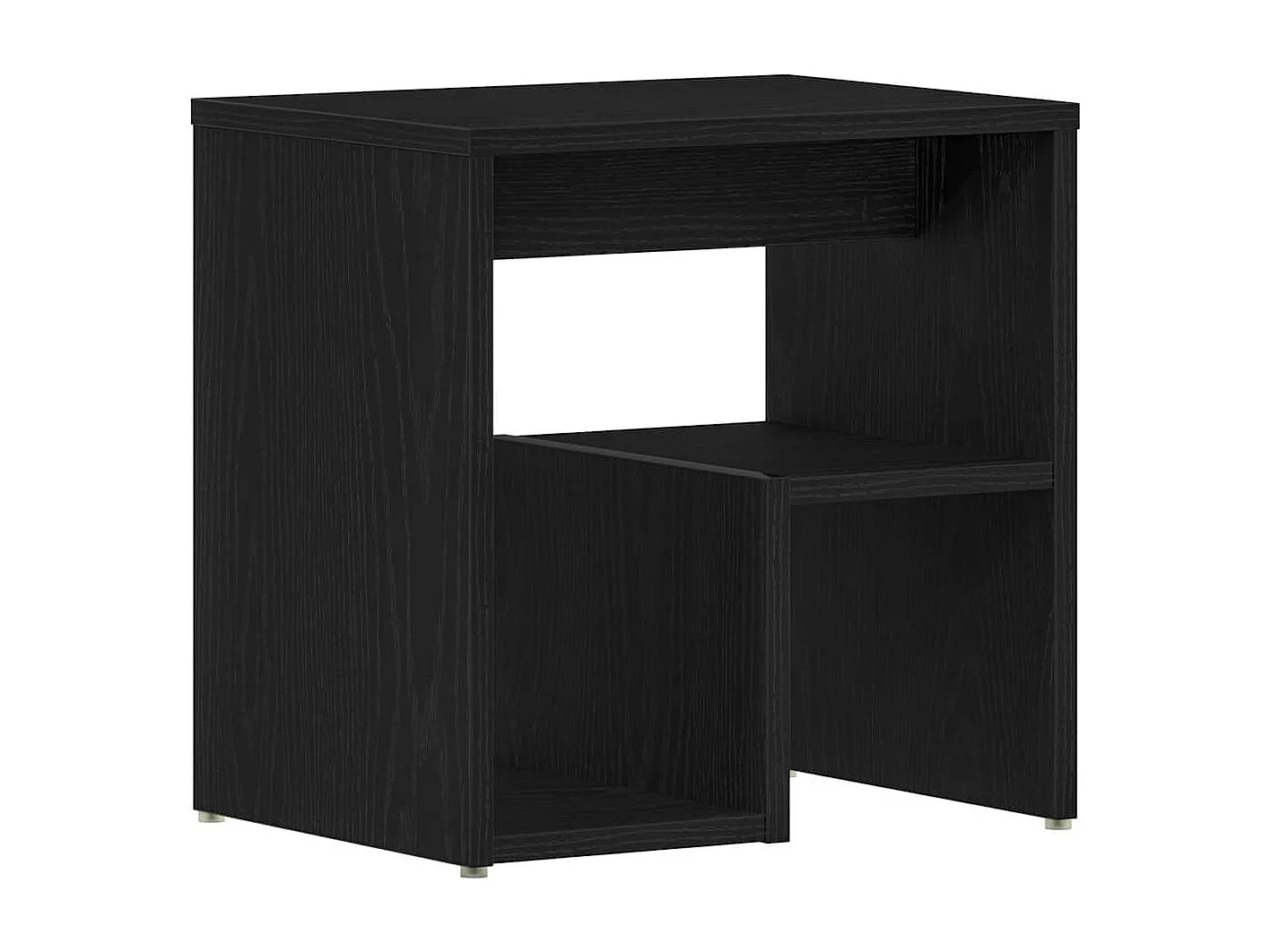 Table de chevet en chêne noir 40x30x40 cm en bois reconstitué