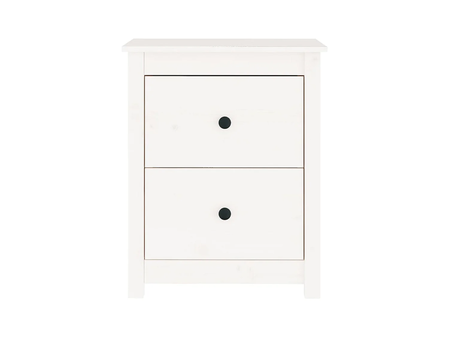 Table de chevet Blanc 50x35x61,5 cm Bois de pin massif