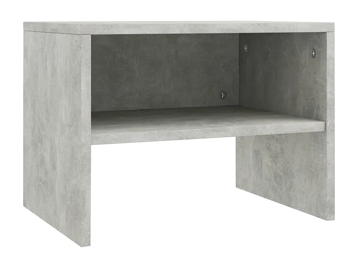 Tables de chevet 2 pcs Gris béton 40x30x30 cm Bois ingénierie
