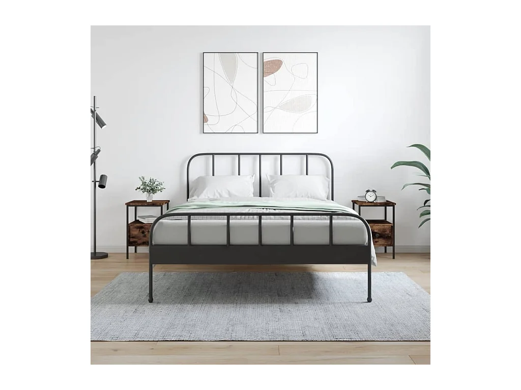 Tables de chevet 2 pcs chêne fumé 34x36x50 cm bois ingénierie