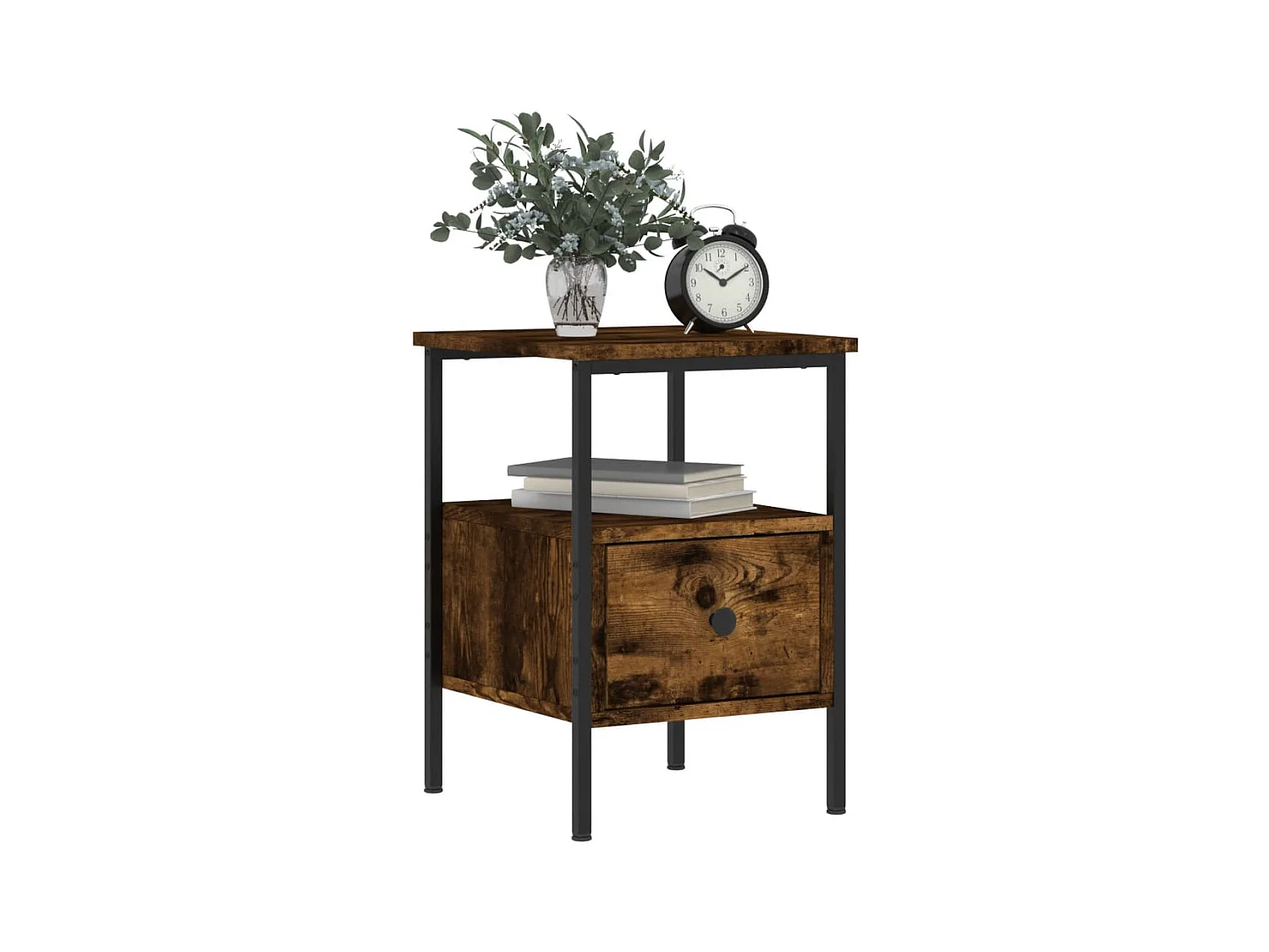 Tables de chevet 2 pcs chêne fumé 34x36x50 cm bois ingénierie