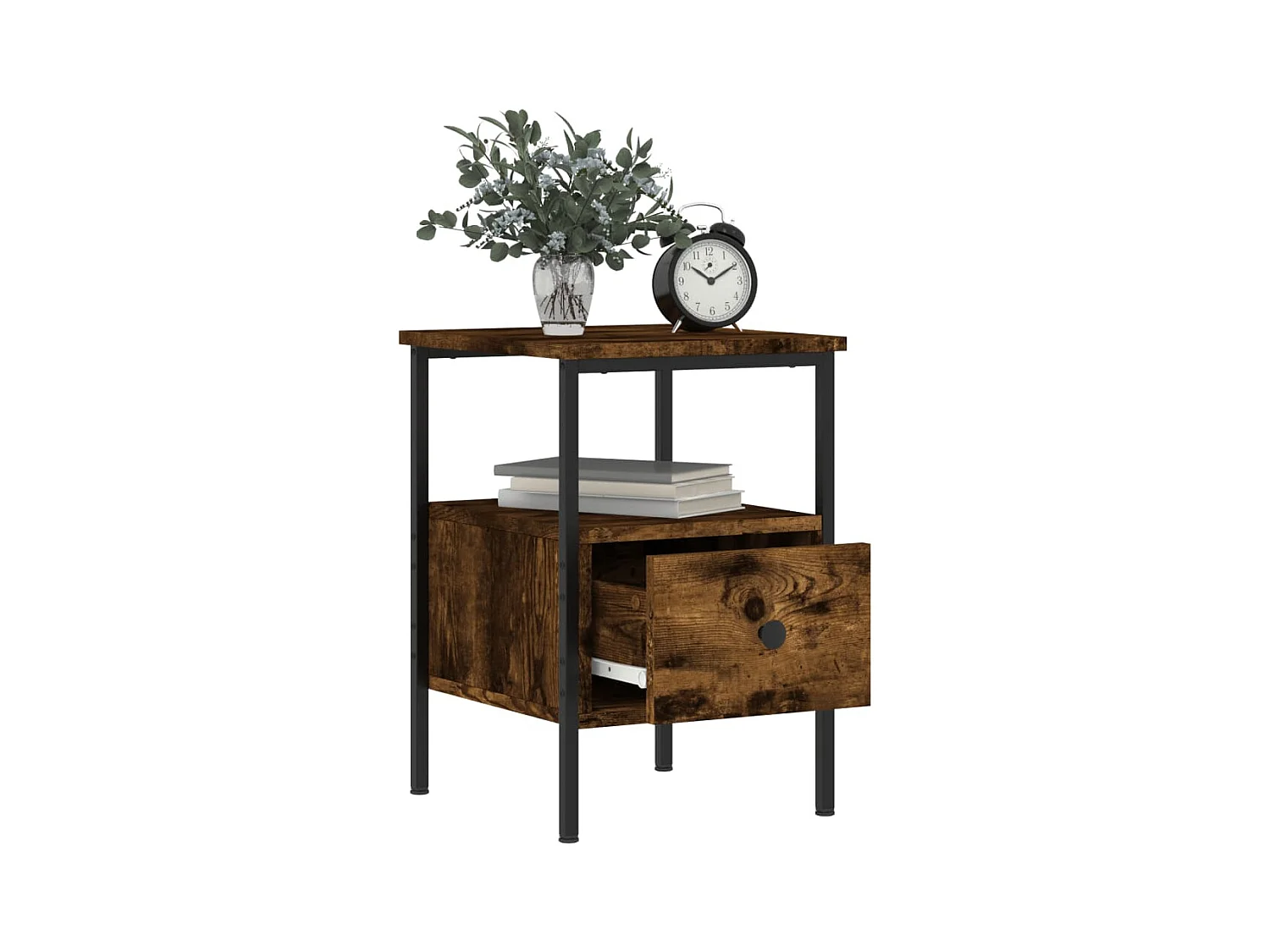 Tables de chevet 2 pcs chêne fumé 34x36x50 cm bois ingénierie