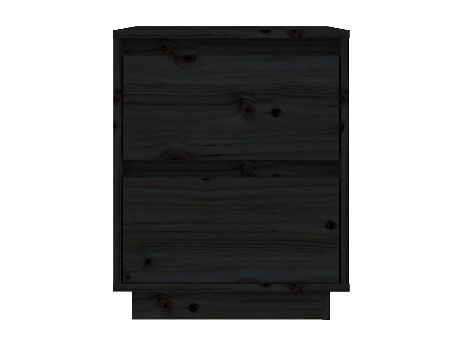 Tables de chevet 2 pcs Noir 40x35x50 cm Bois de pin solide