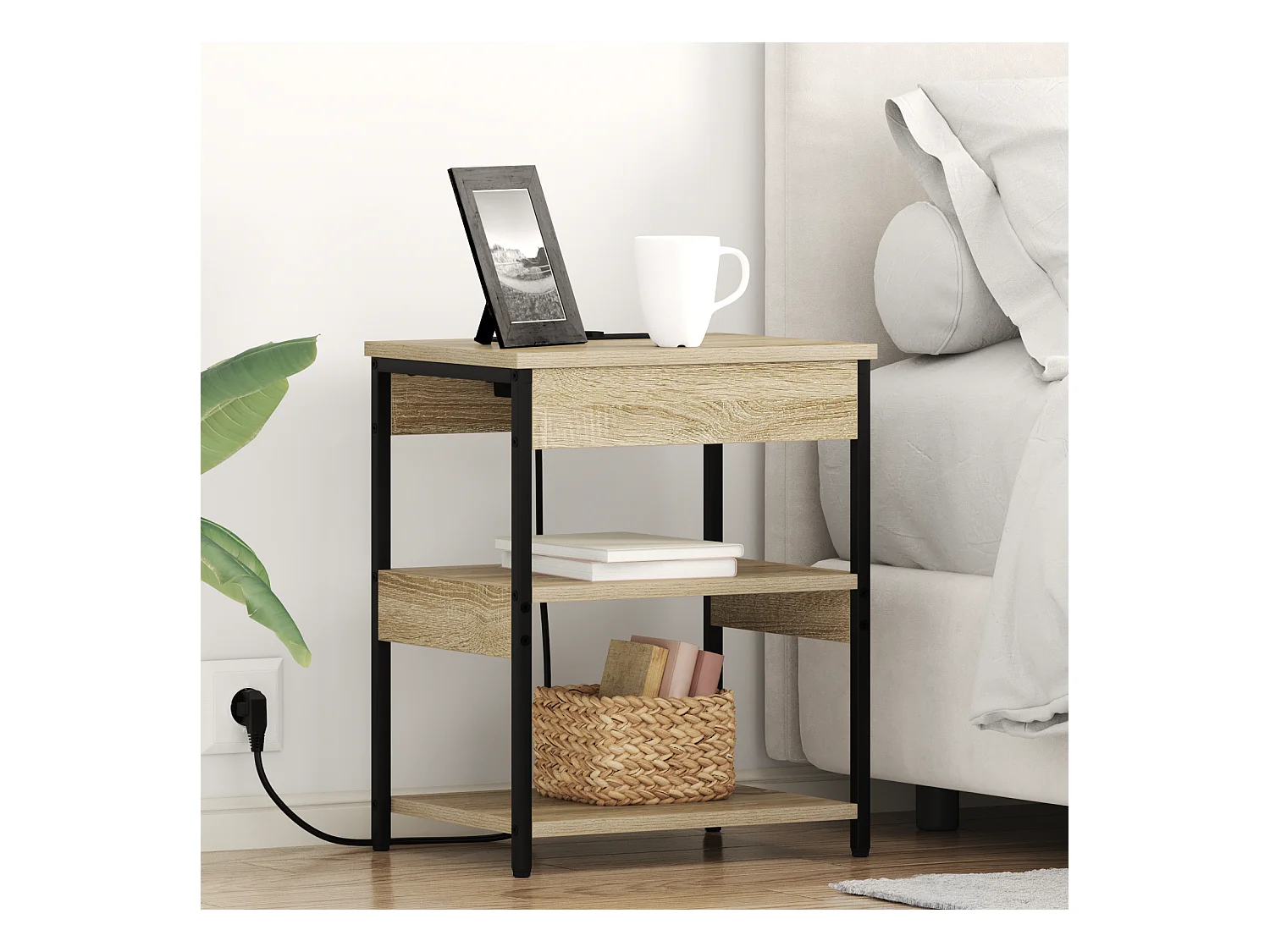 Comodini 2 pezzi in rovere Sonoma 41 x 31 x 51 cm