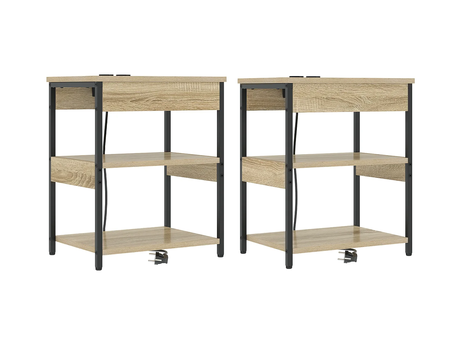 Comodini 2 pezzi in rovere Sonoma 41 x 31 x 51 cm