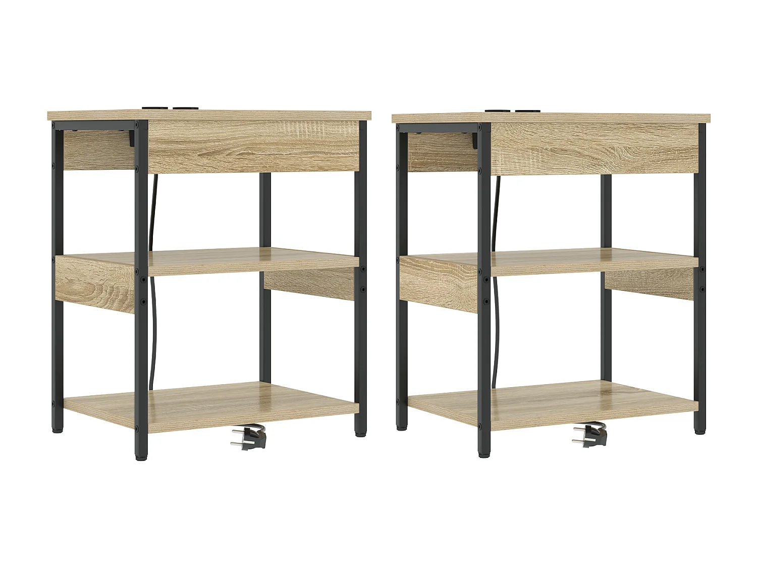 Armoires de chevet 2 pcs Chêne sonoma 41 x 31 x 51 cm