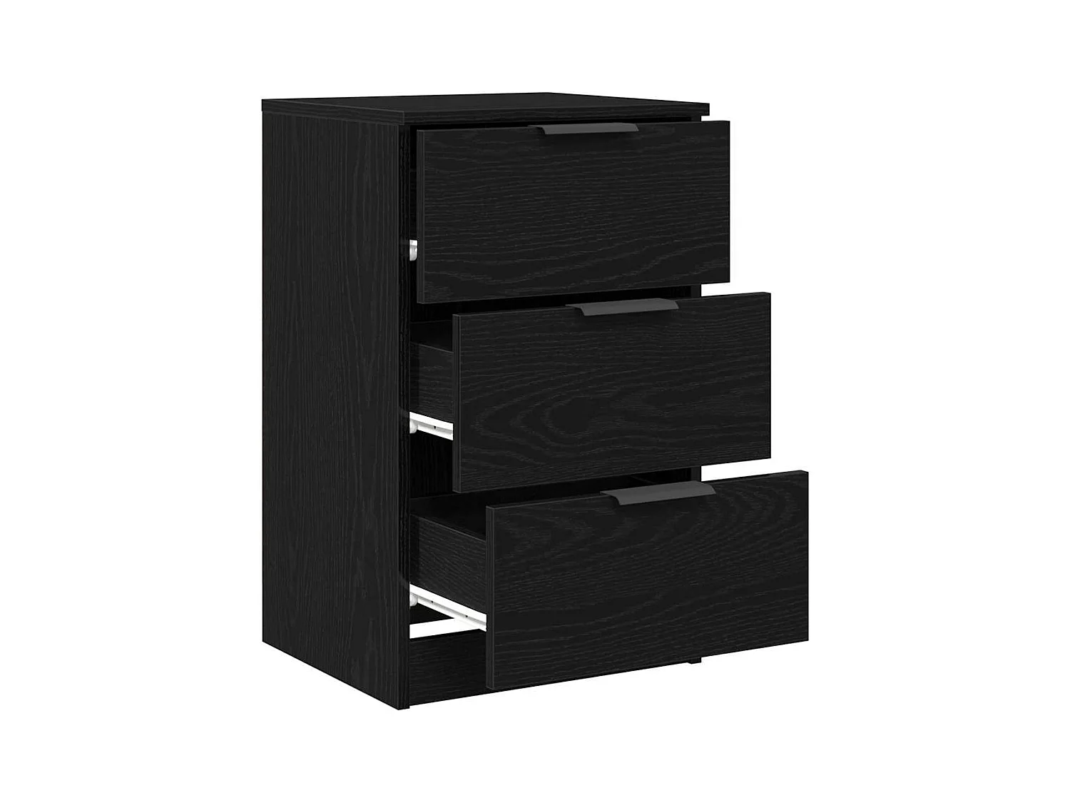 Nachtkastjes 2-delig Zwart eiken 40x65x65 cm Gemaakt van bewerkt hout