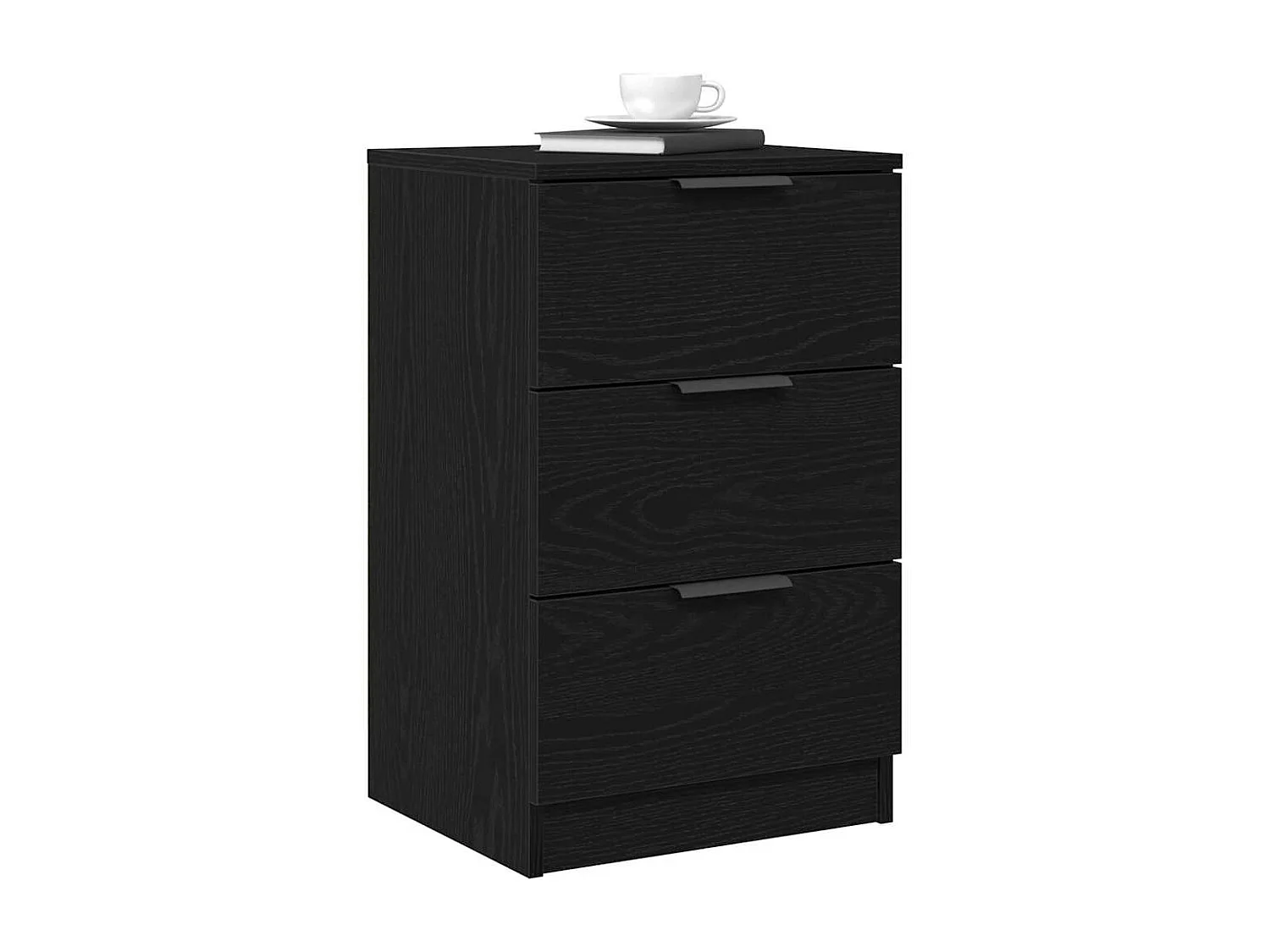 Nachtkastjes 2-delig Zwart eiken 40x65x65 cm Gemaakt van bewerkt hout