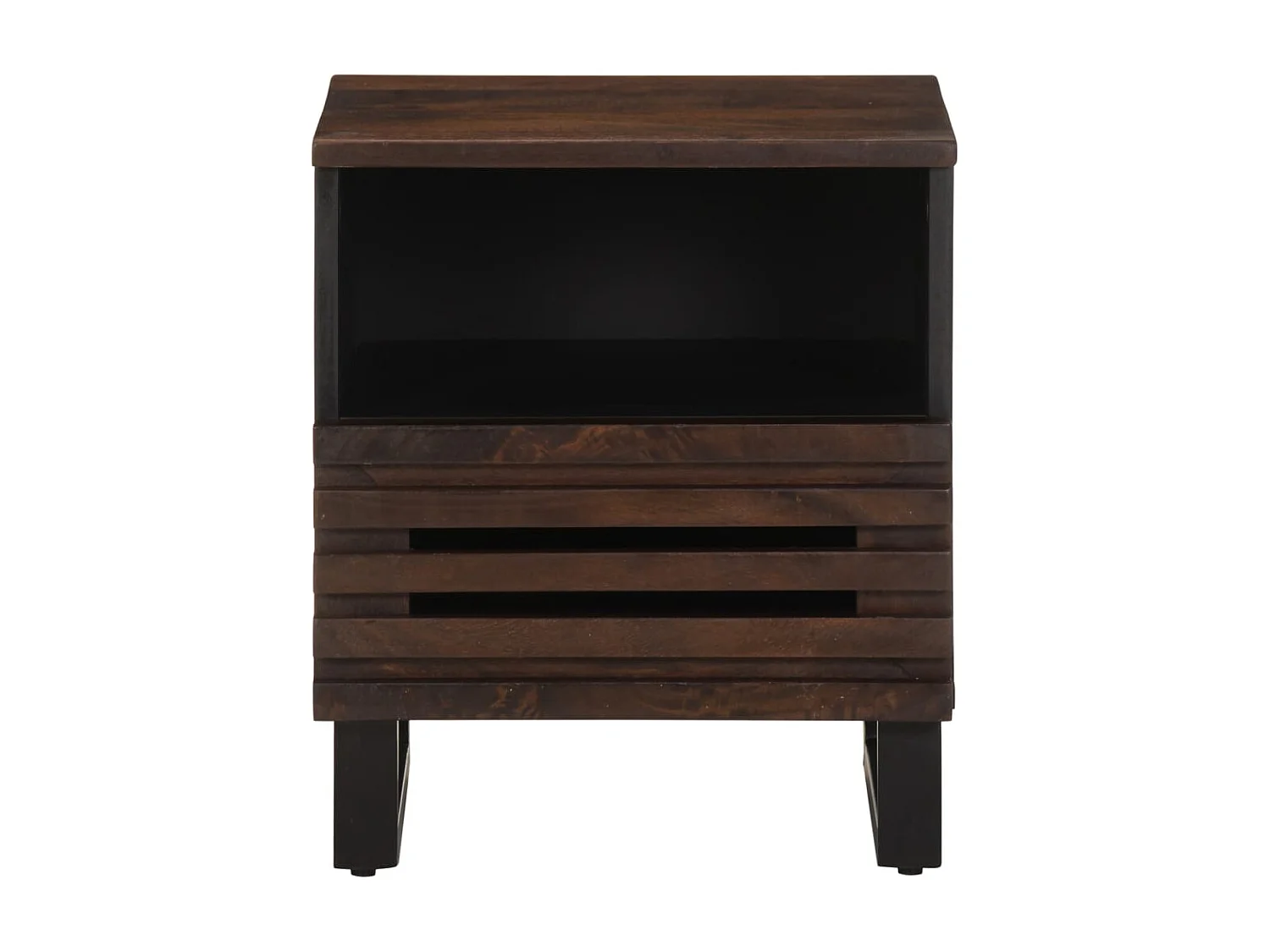 Comodino 40x34x46 cm in legno massello di mango