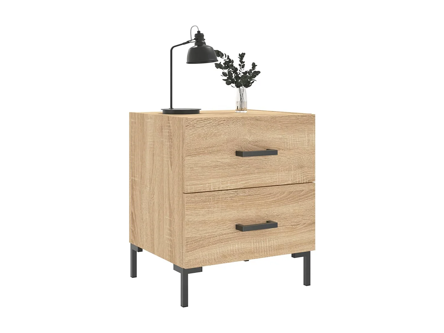 Comodino in rovere Sonoma 40x35x47,5 cm in legno ingegnerizzato