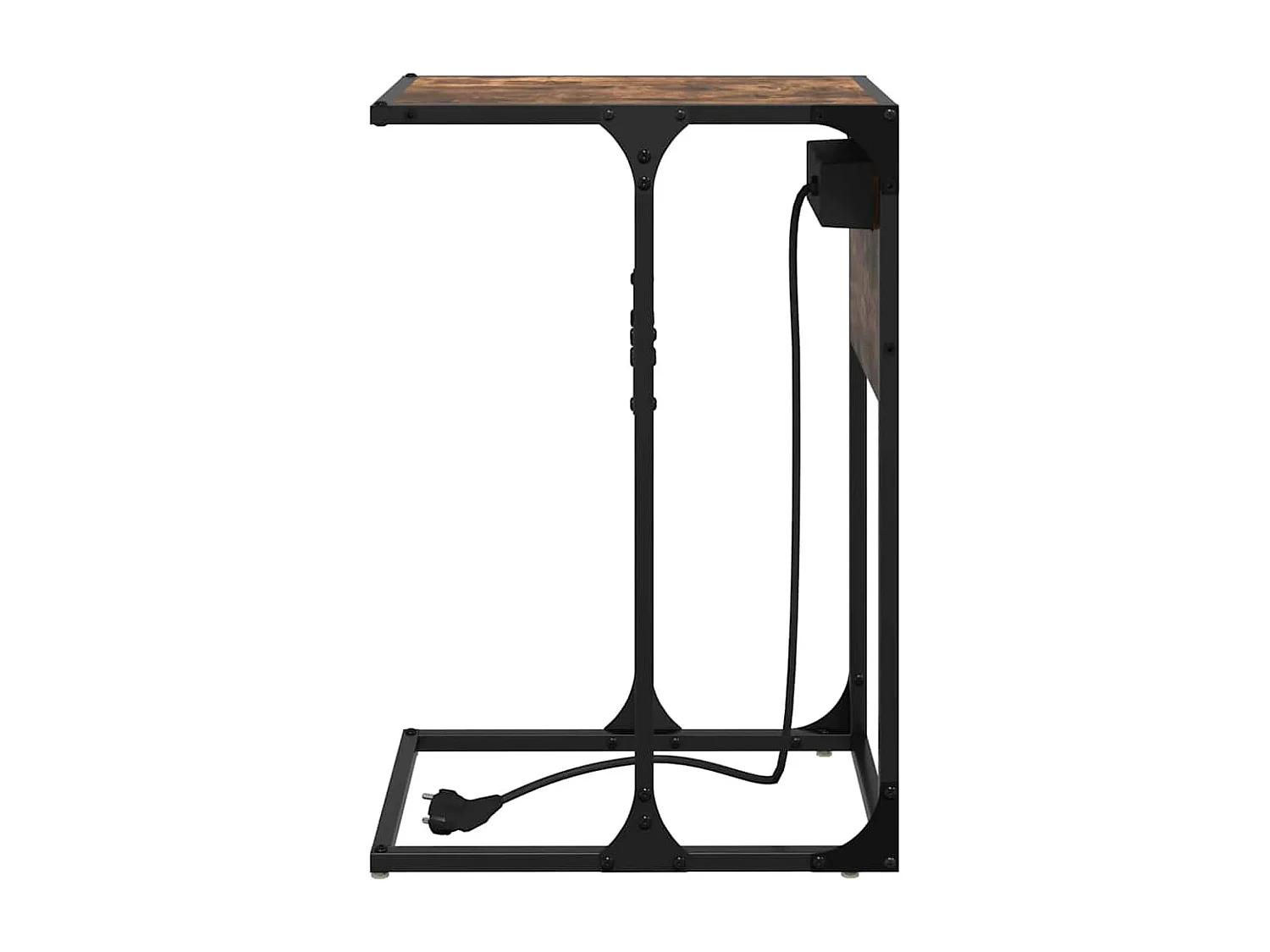 Table de chevet Chêne fumé 41.5 x 26 x 60.5 cm