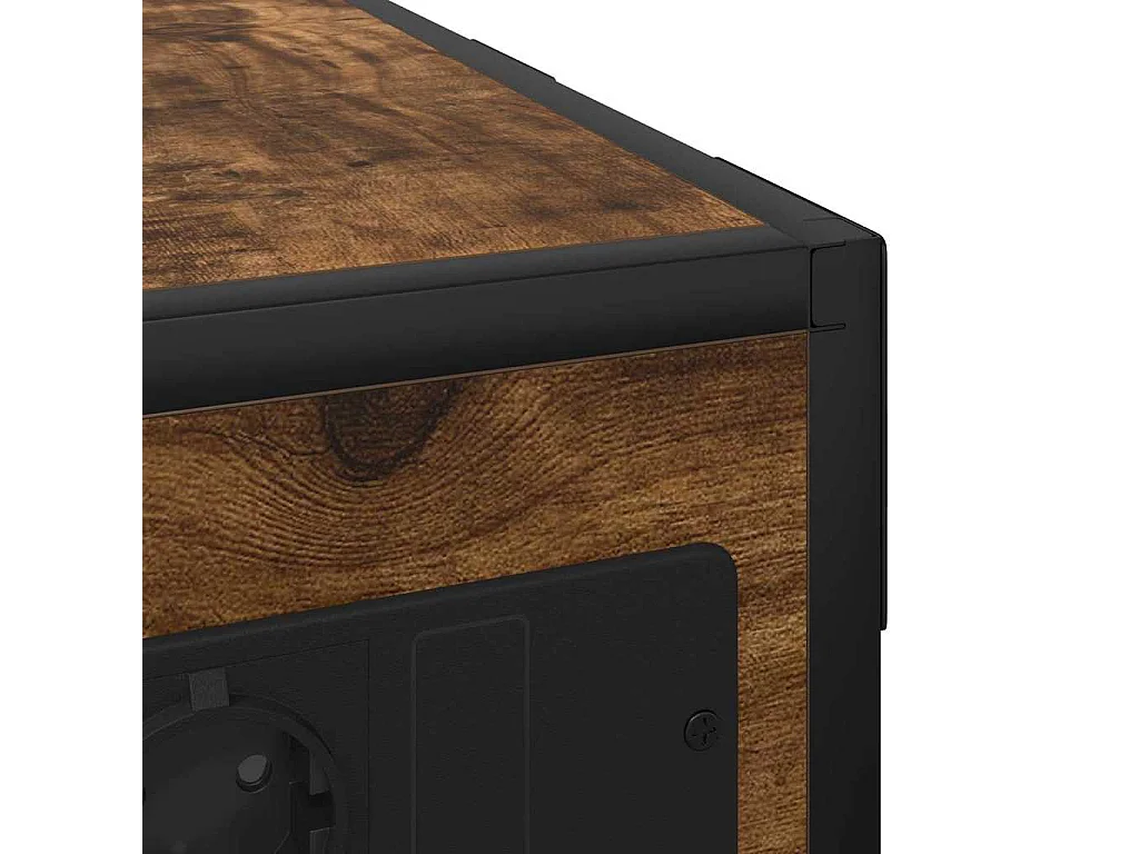 Table de chevet Chêne fumé 41.5 x 26 x 60.5 cm