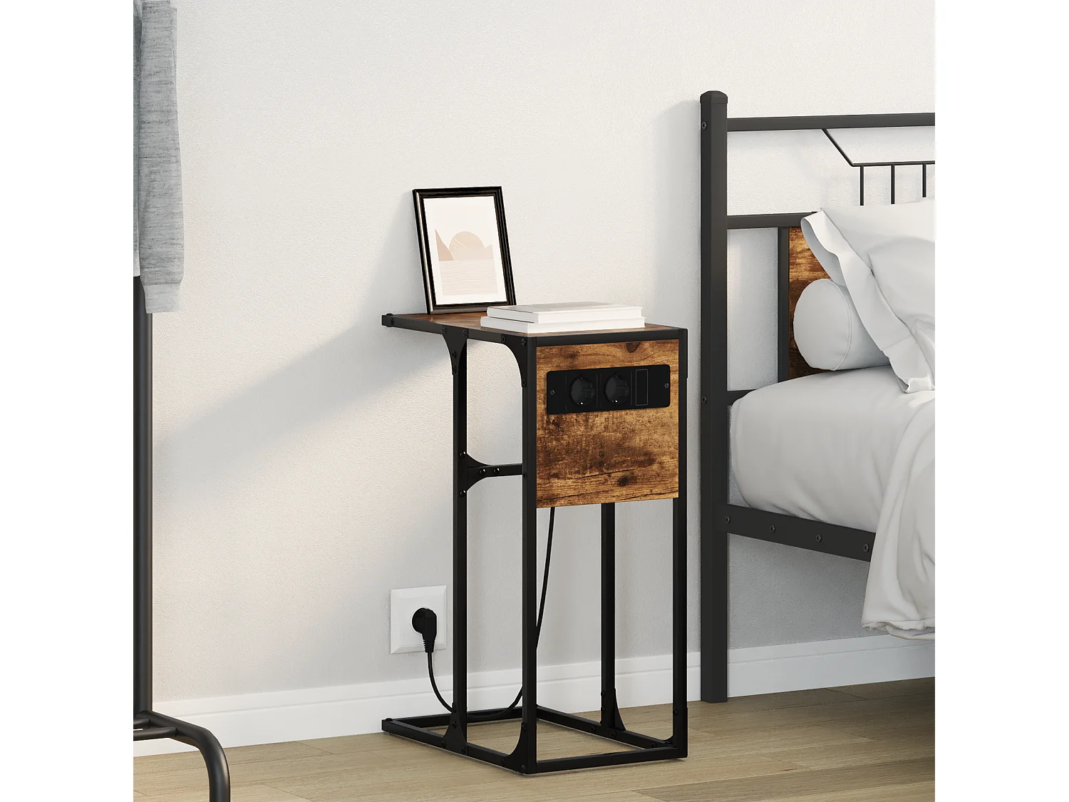 Comodino in rovere affumicato 41,5 x 26 x 60,5 cm