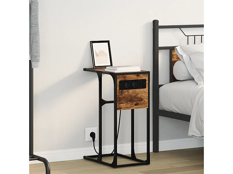 Comodino in rovere affumicato 41,5 x 26 x 60,5 cm