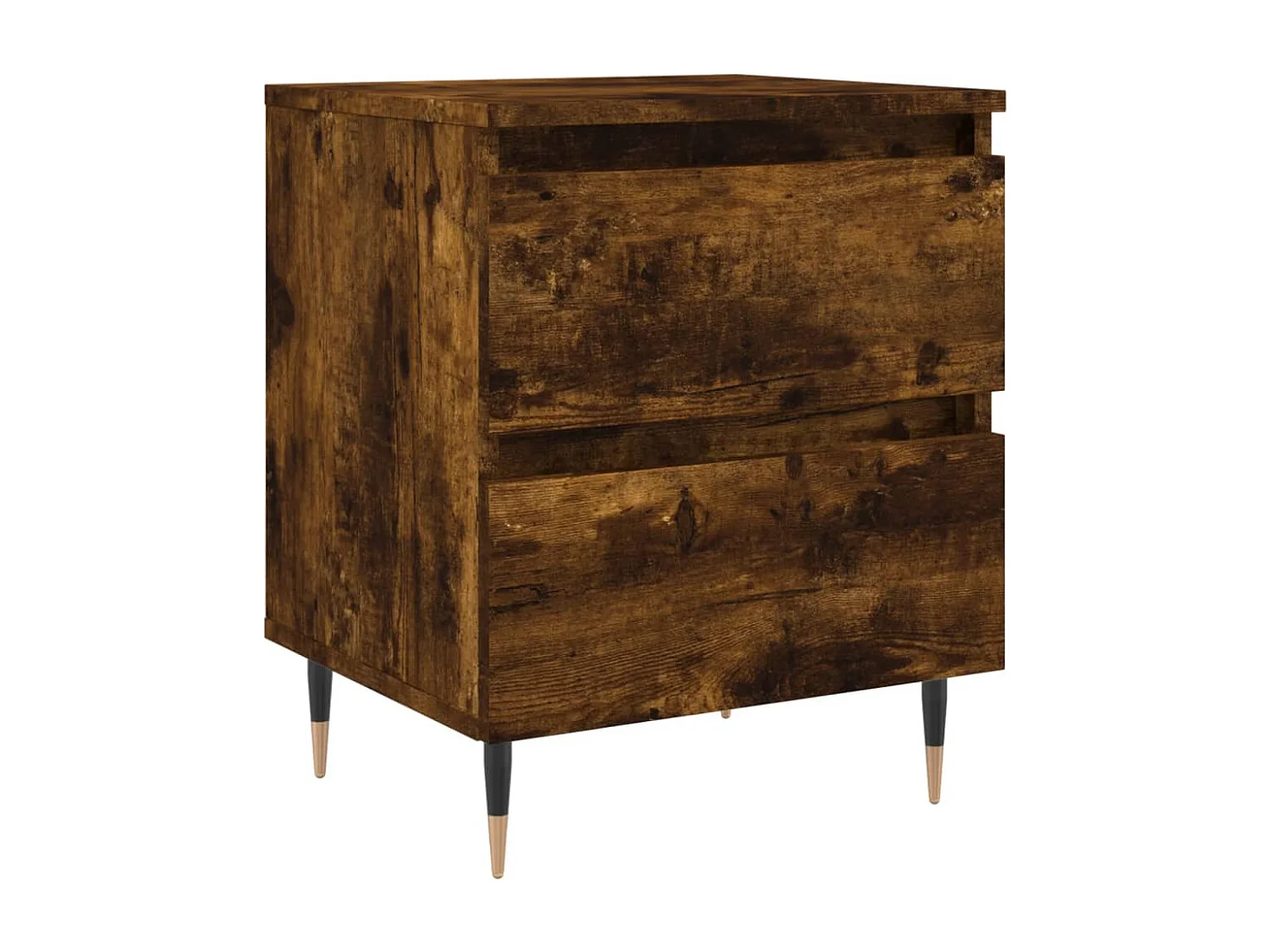 Comodino in rovere affumicato 40x35x50 cm in legno ingegnerizzato