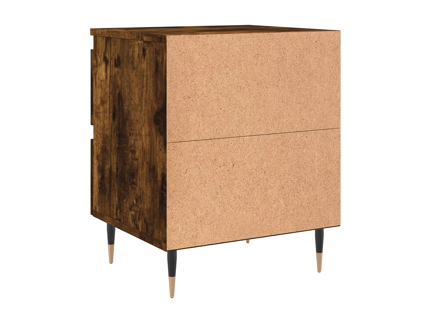 Comodino in rovere affumicato 40x35x50 cm in legno ingegnerizzato