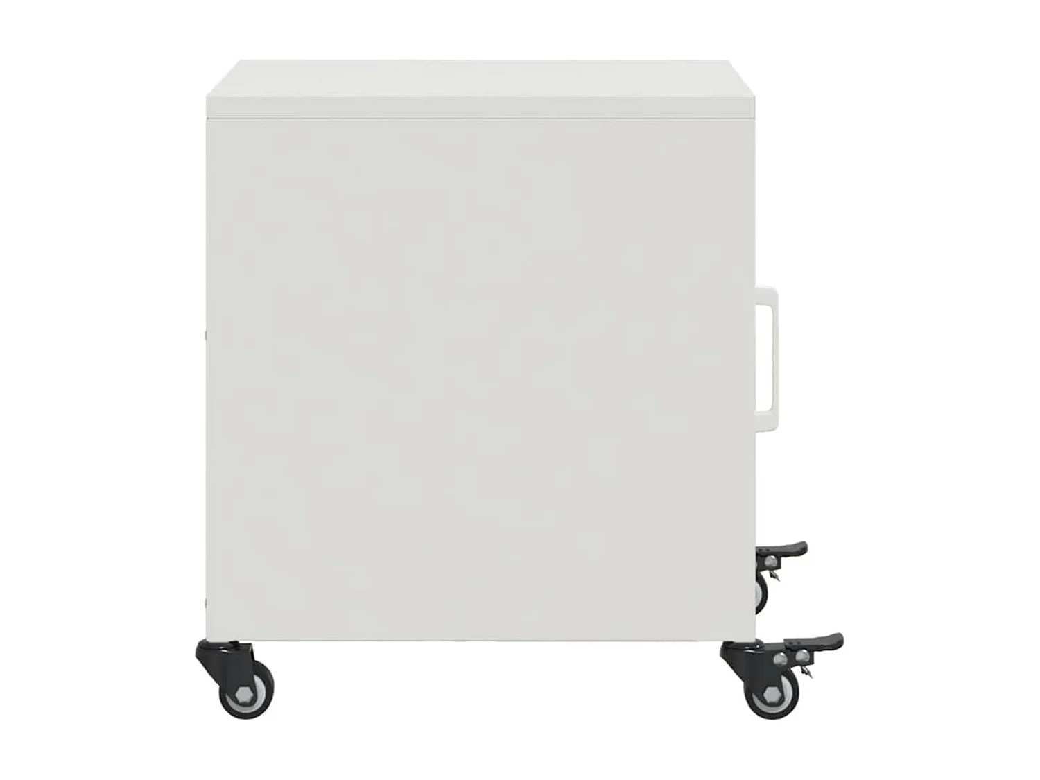 Tables de chevet 2 pcs blanc 36x39x43,5 cm acier