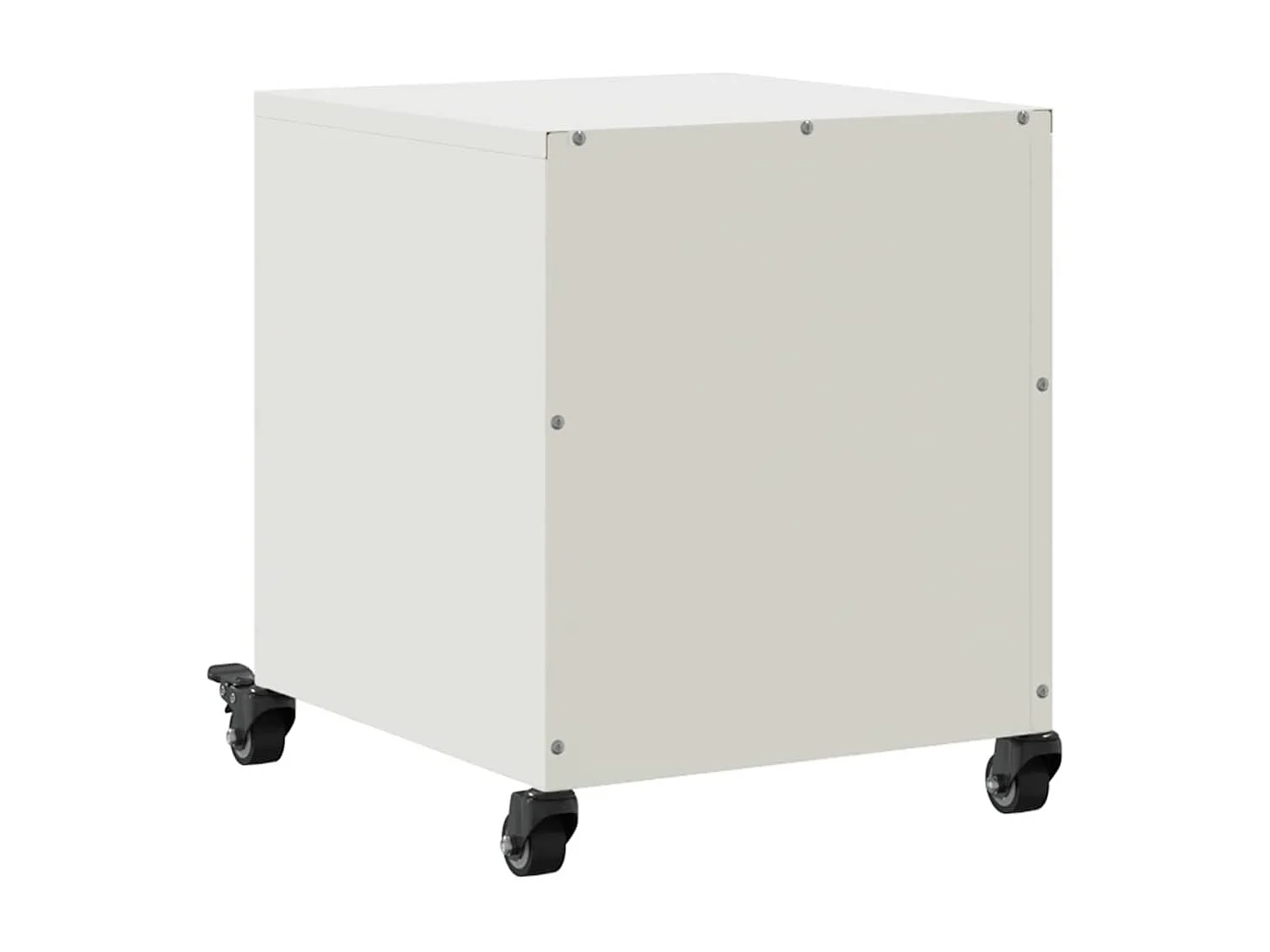 Tables de chevet 2 pcs blanc 36x39x43,5 cm acier