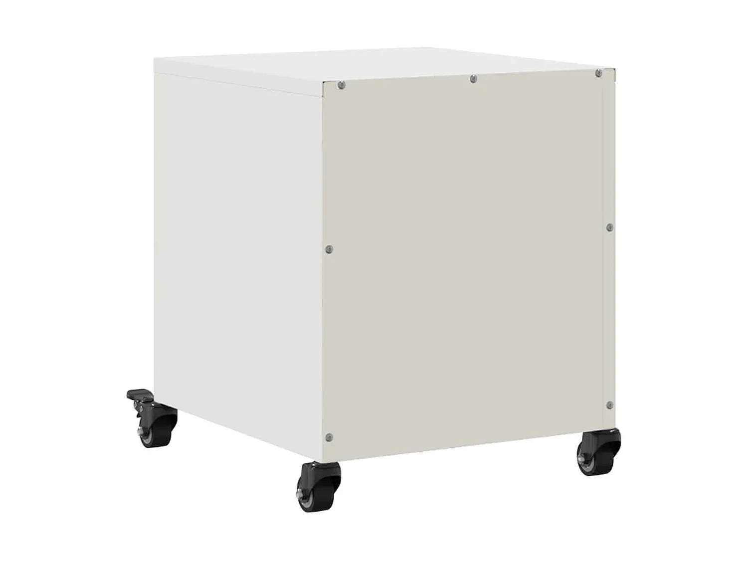 Tables de chevet 2 pcs blanc 36x39x43,5 cm acier