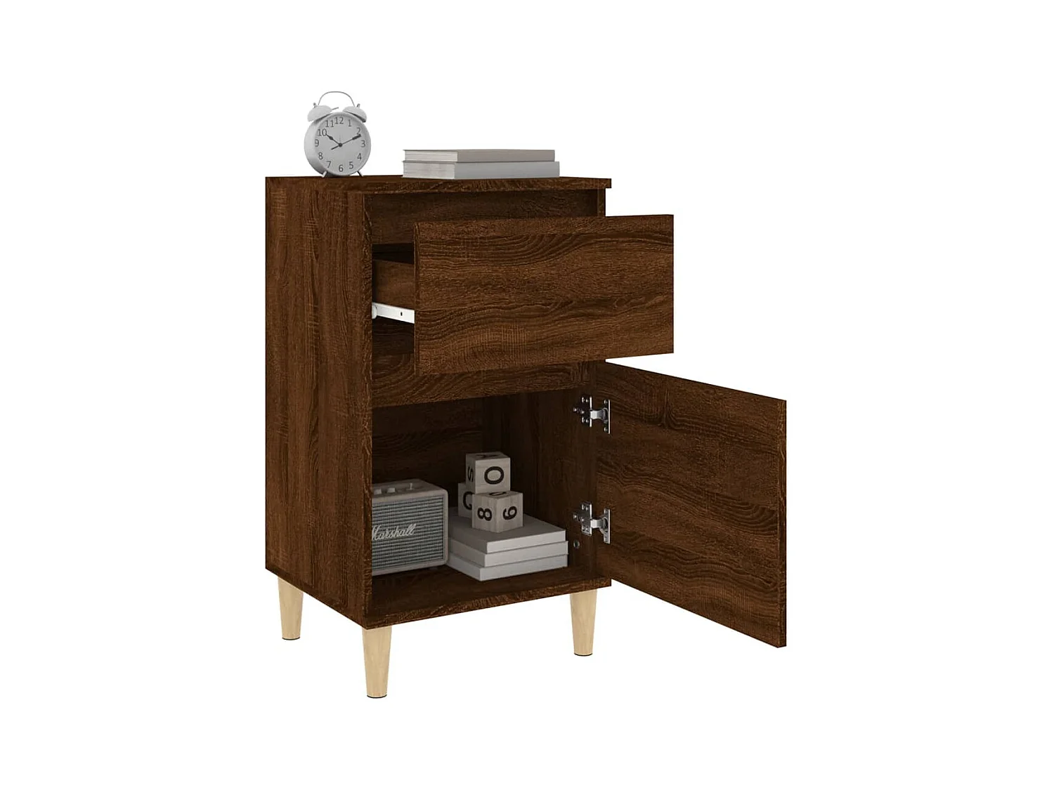 Tables de chevet 2 pcs chêne marron 40x35x70 cm