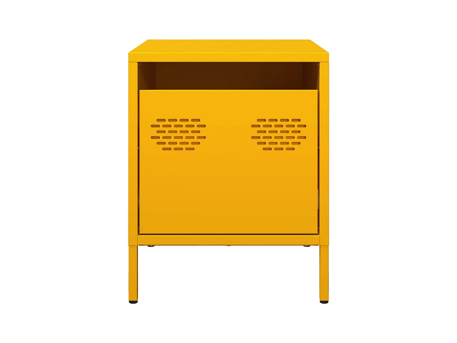 Tables de chevet 2 pcs jaune moutarde 35x39x43,5 cm acier