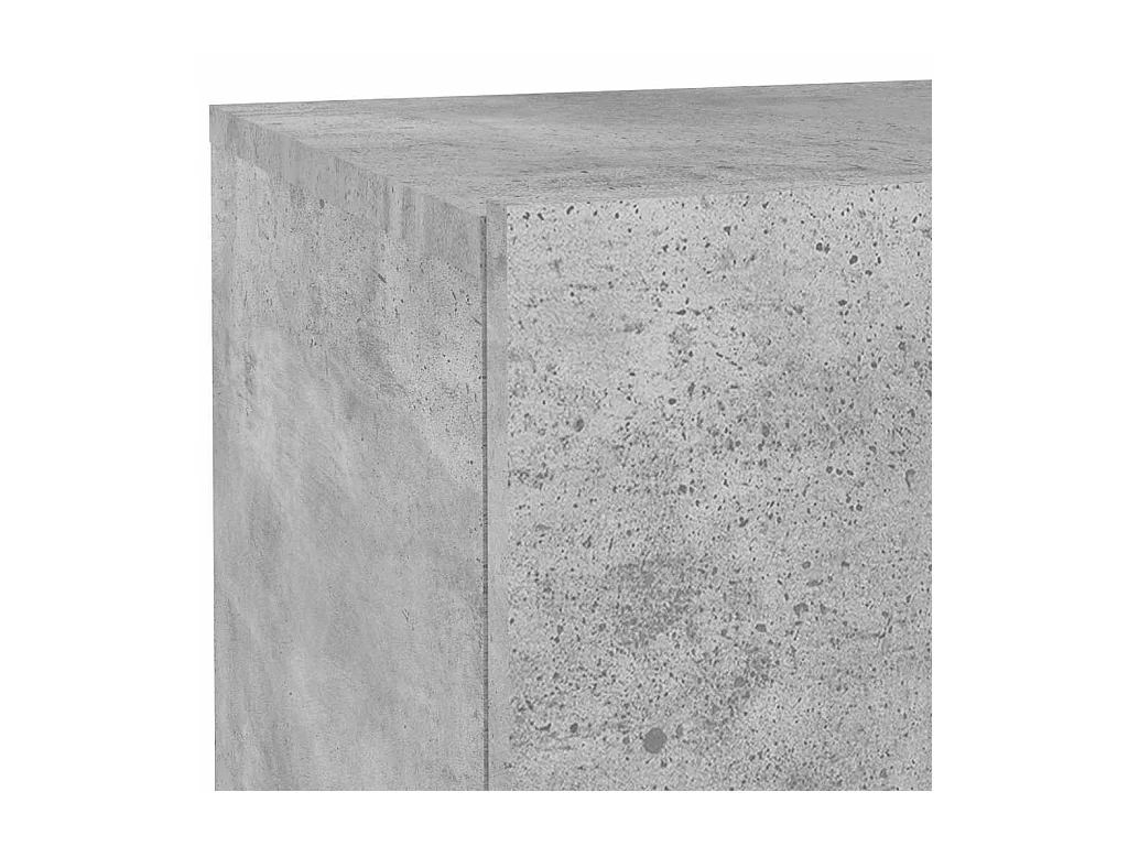 Nachtkastje met ledverlichting, betongrijs, 70x36x40,5 cm