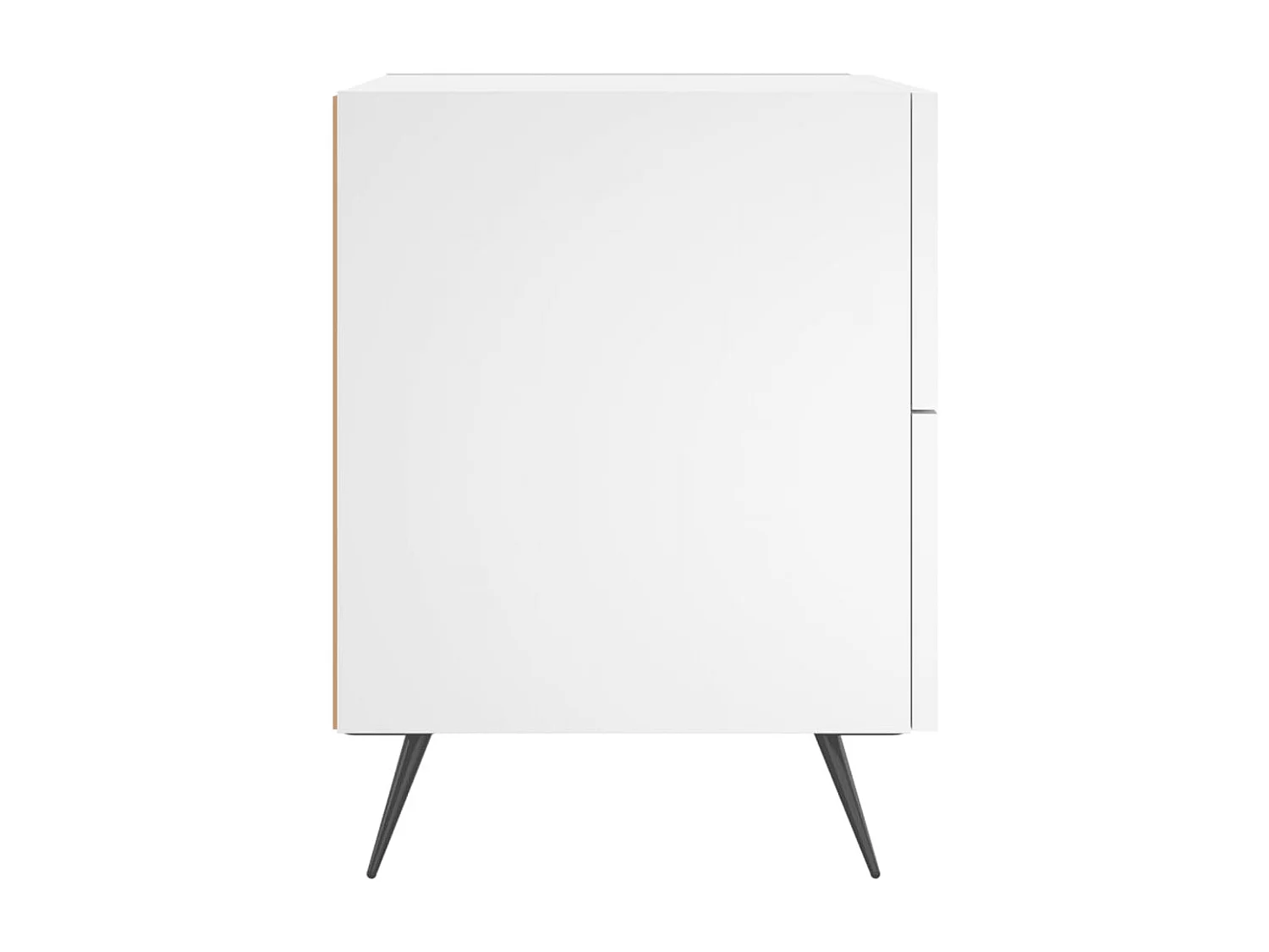 Comodini 2 pezzi bianchi 40x35x47,5 cm in legno ingegnerizzato