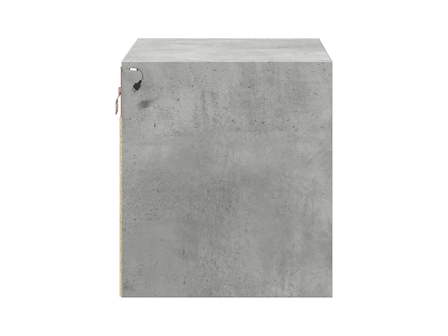 Tables de chevet murales avec lumières LED 2 pcs gris béton