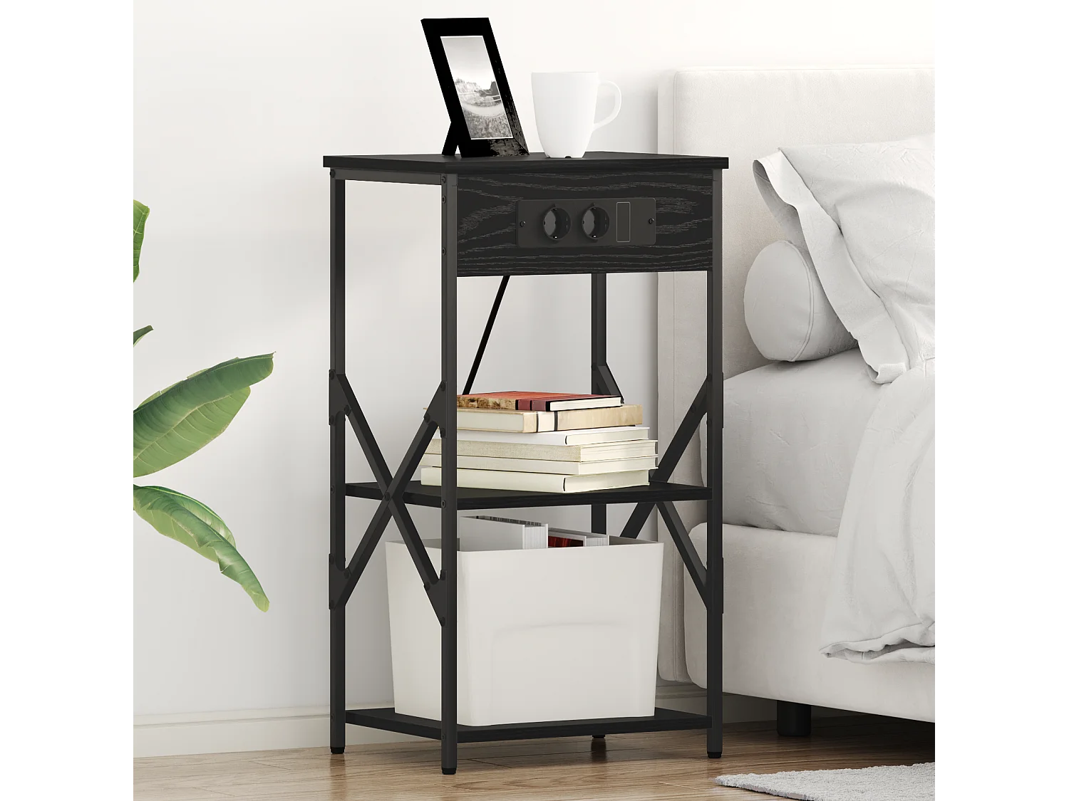 Armoires de chevet 2 pcs Chêne noir 41 x 31 x 76 cm