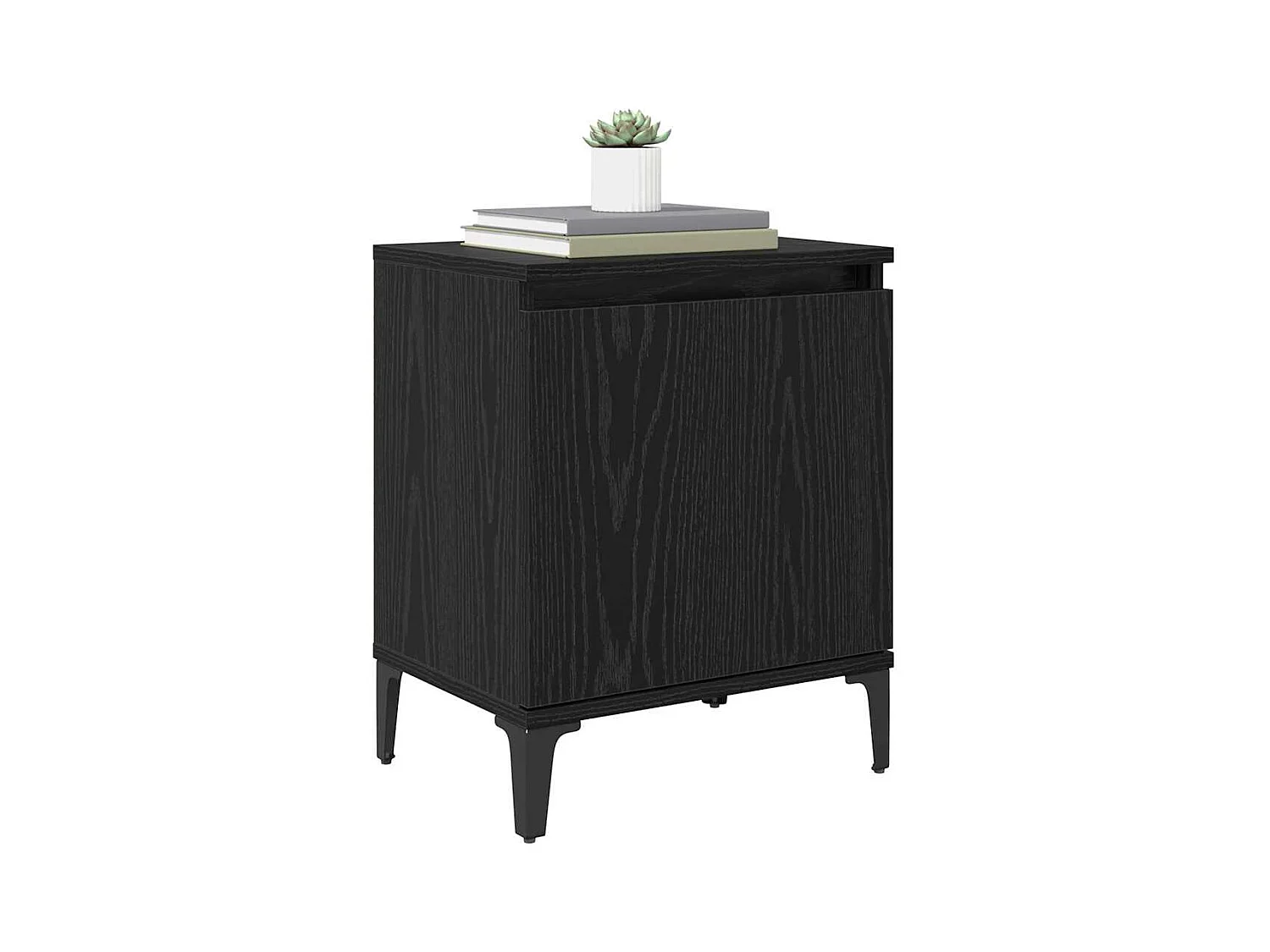 Table de chevet en chêne noir Chêne noir Bois d'ingénierie