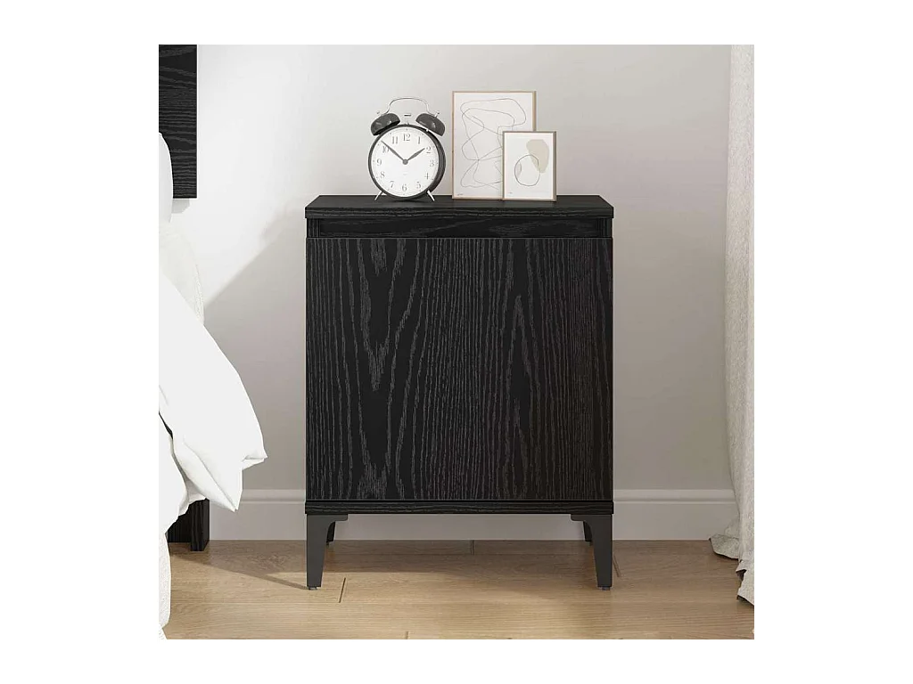 Table de chevet en chêne noir Chêne noir Bois d'ingénierie