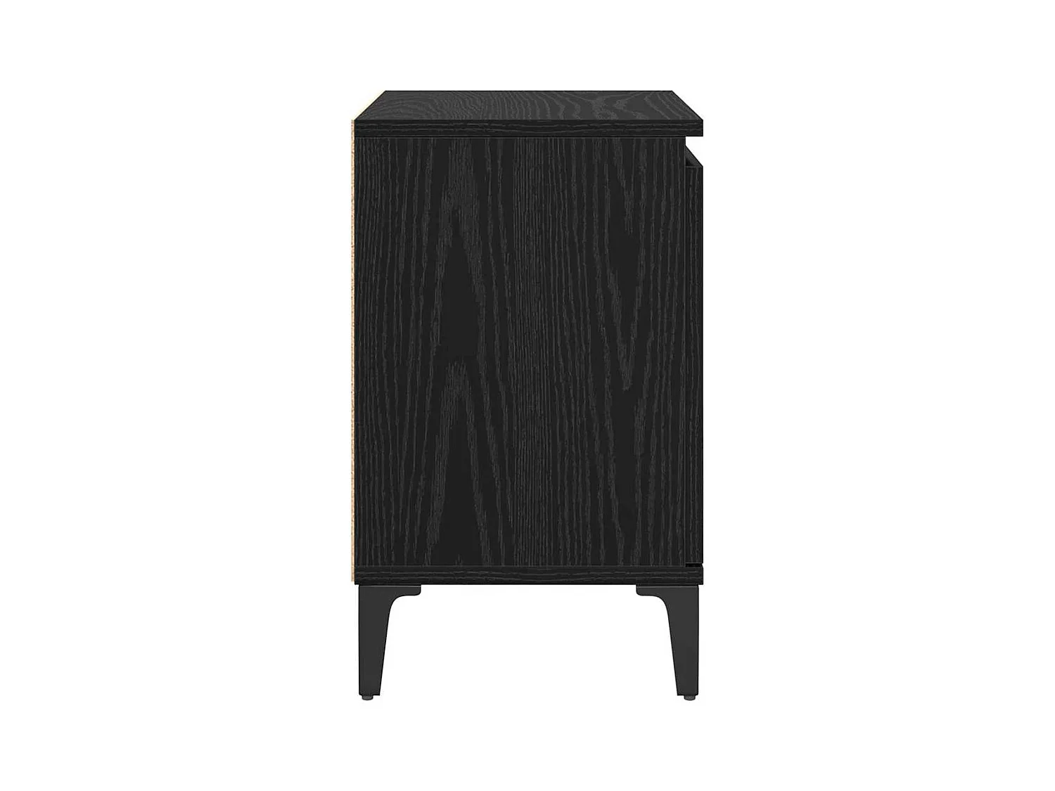 Table de chevet en chêne noir Chêne noir Bois d'ingénierie