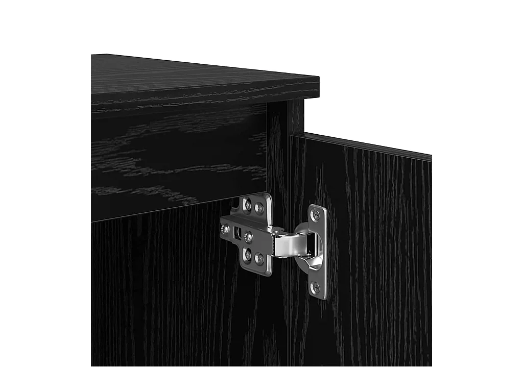 Table de chevet en chêne noir Chêne noir Bois d'ingénierie