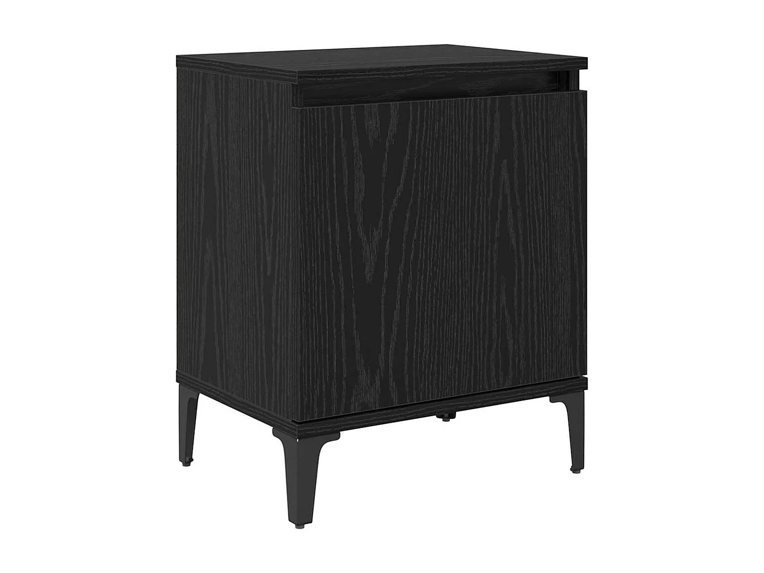 Table de chevet en chêne noir Chêne noir Bois d'ingénierie