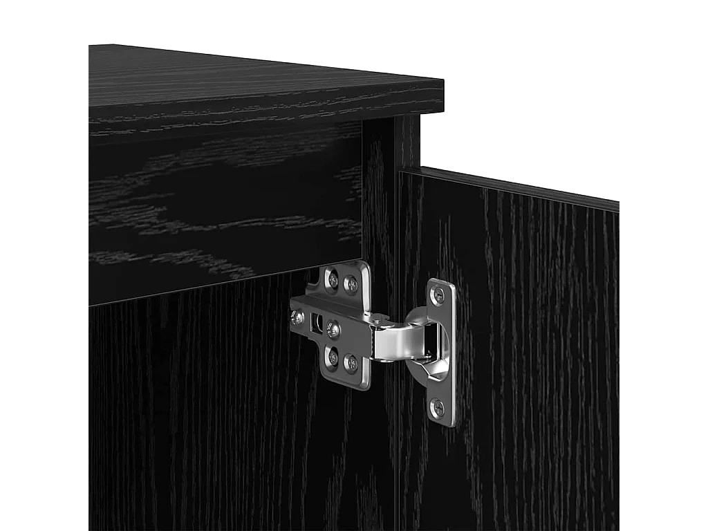 Table de chevet en chêne noir Chêne noir Bois d'ingénierie