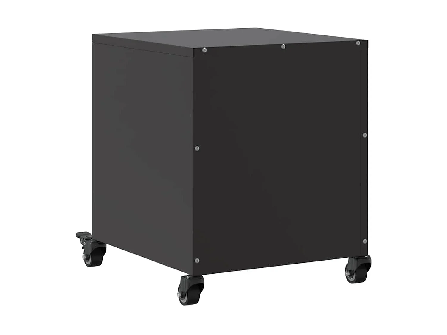 Comodino nero 36x39x43,5 cm in acciaio