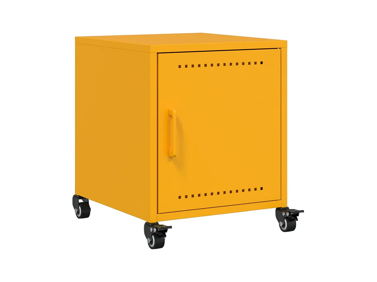 Tables de chevet 2 pcs jaune moutarde 36x39x43,5 cm acier