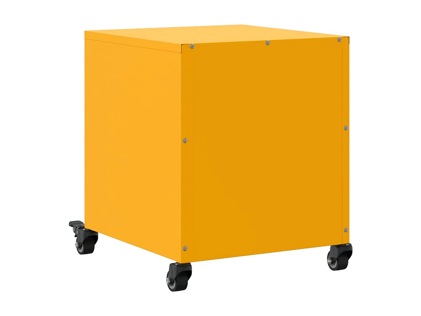 Tables de chevet 2 pcs jaune moutarde 36x39x43,5 cm acier