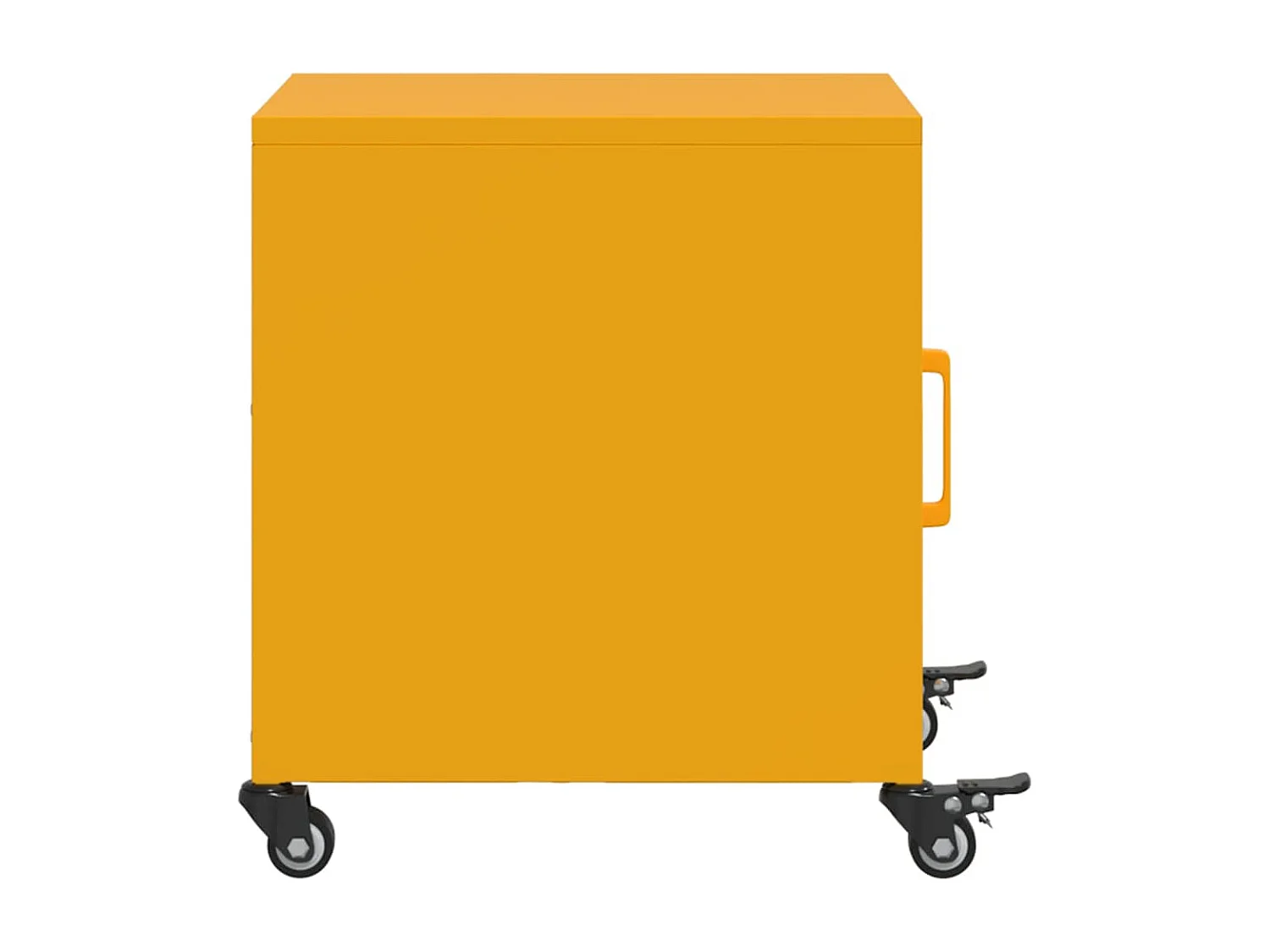 Comodini 2 pz giallo senape 36x39x43,5 cm acciaio