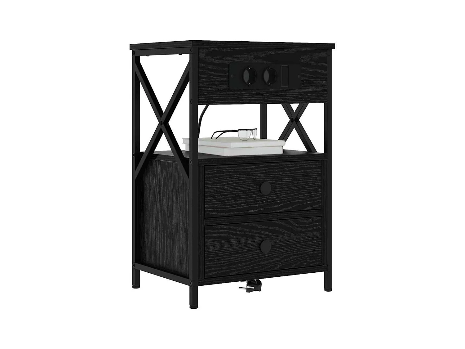 Cabinet de chevet Chêne noir 40 x 31 x 60 cm Bois d'ingénierie