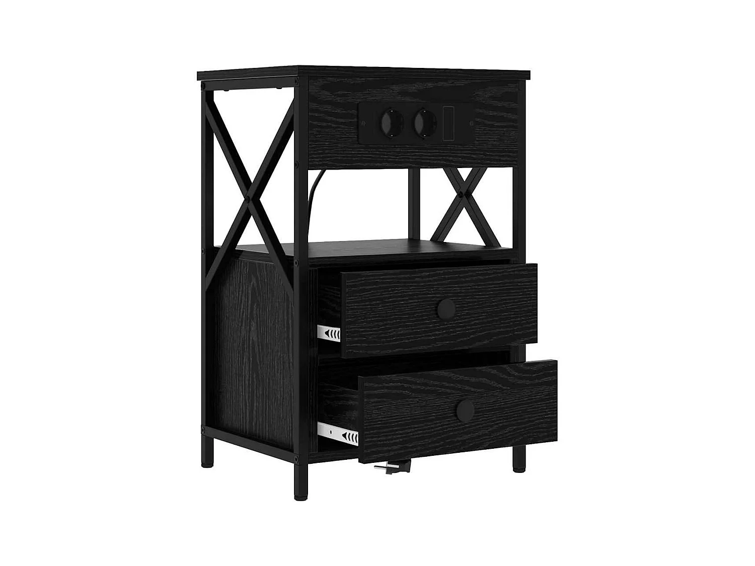 Cabinet de chevet Chêne noir 40 x 31 x 60 cm Bois d'ingénierie