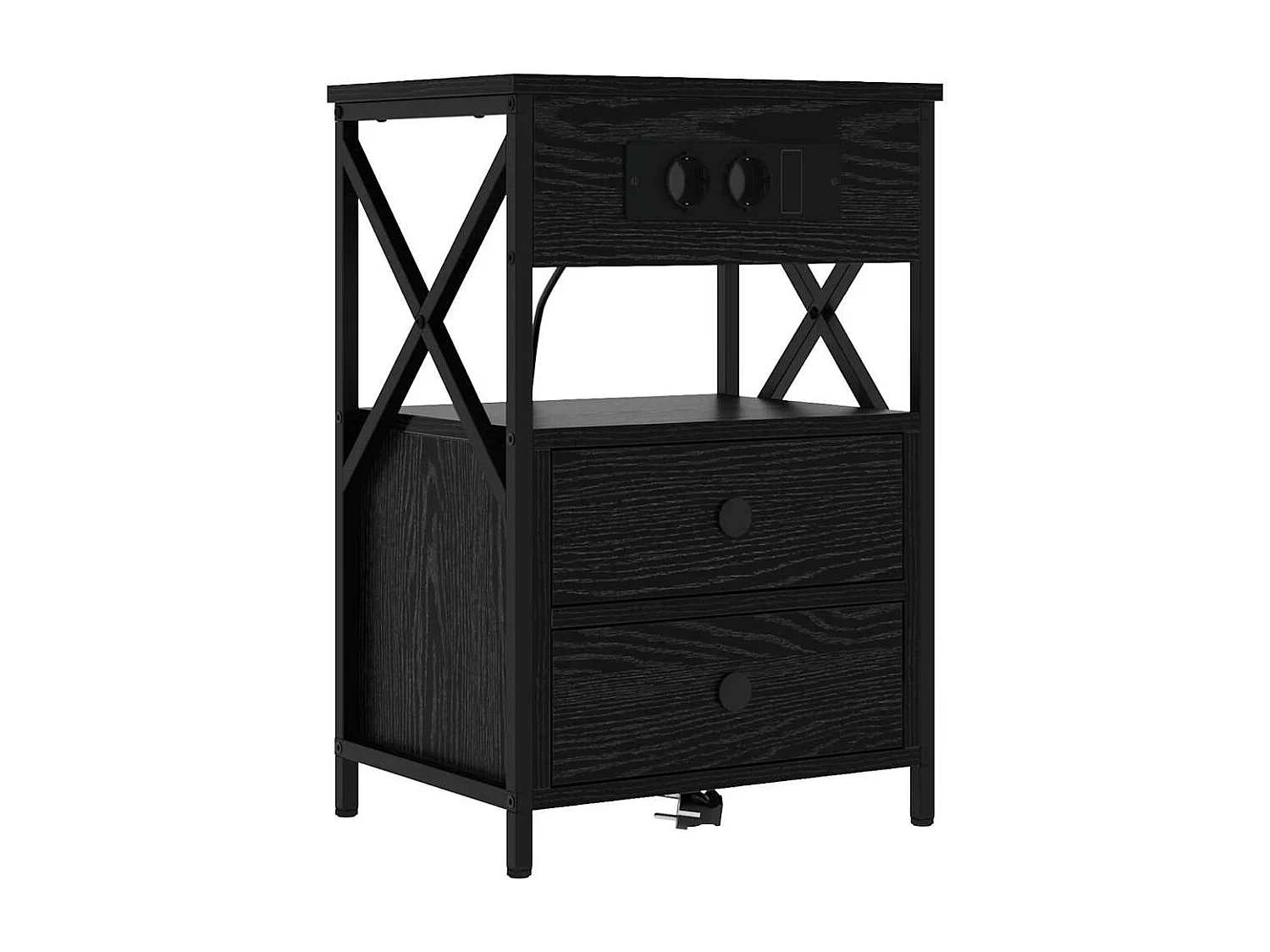 Cabinet de chevet Chêne noir 40 x 31 x 60 cm Bois d'ingénierie
