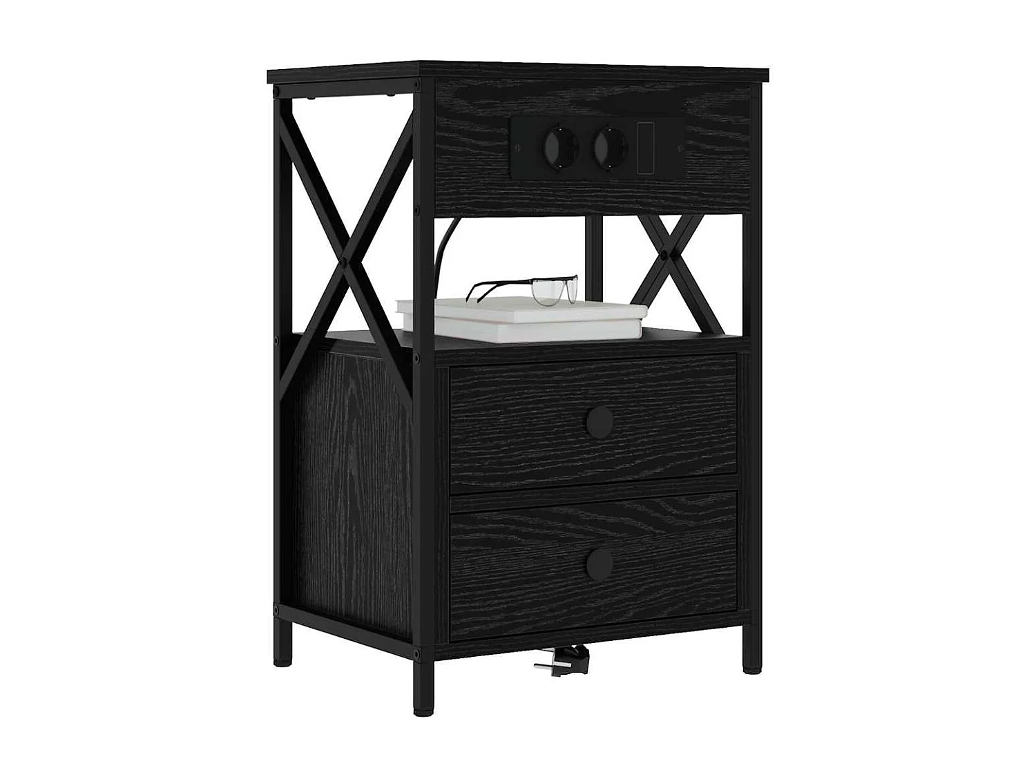 Cabinet de chevet Chêne noir 40 x 31 x 60 cm Bois d'ingénierie