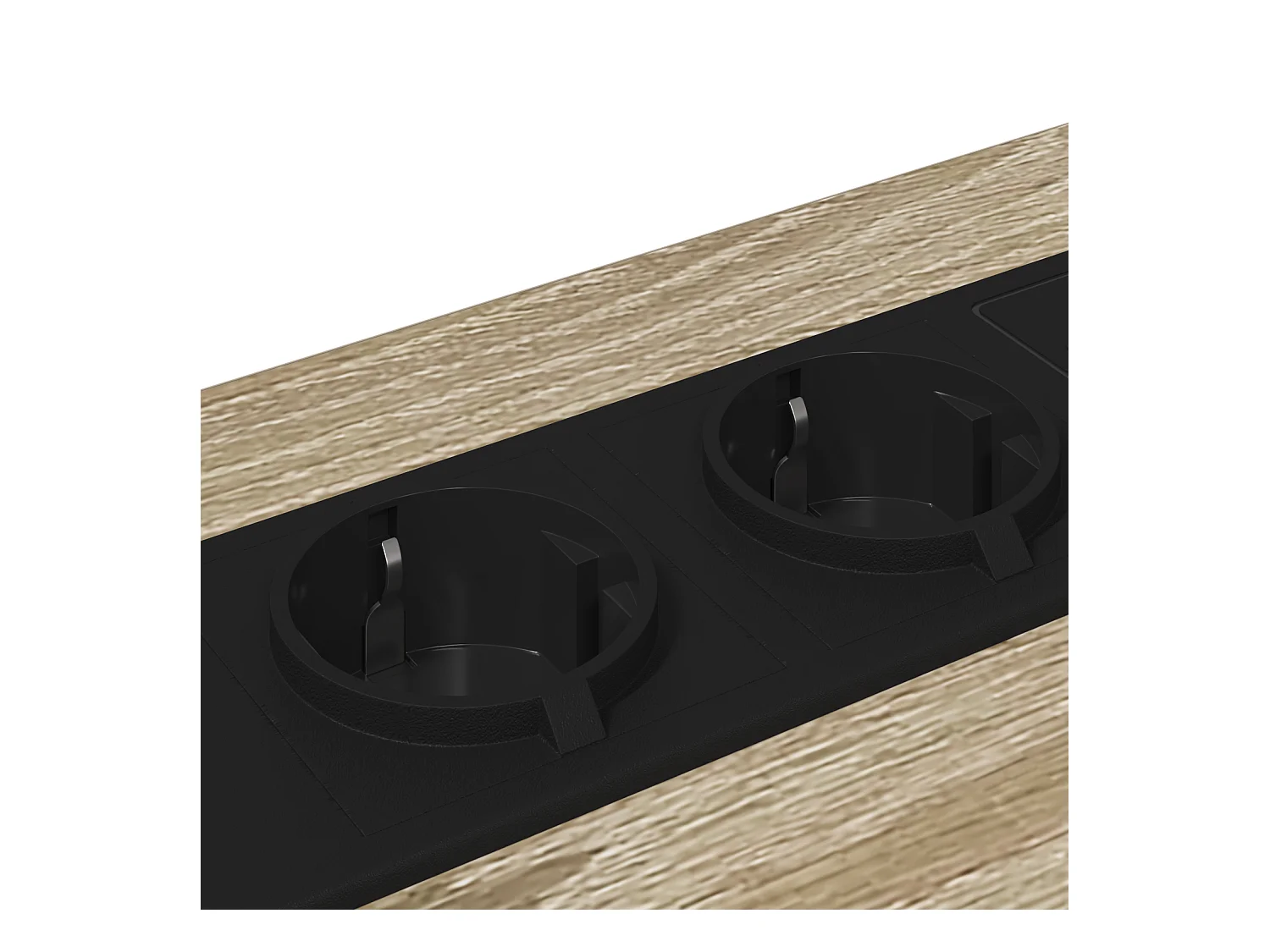 Table de nuit avec station de chargement 2 pcs Chêne sonoma