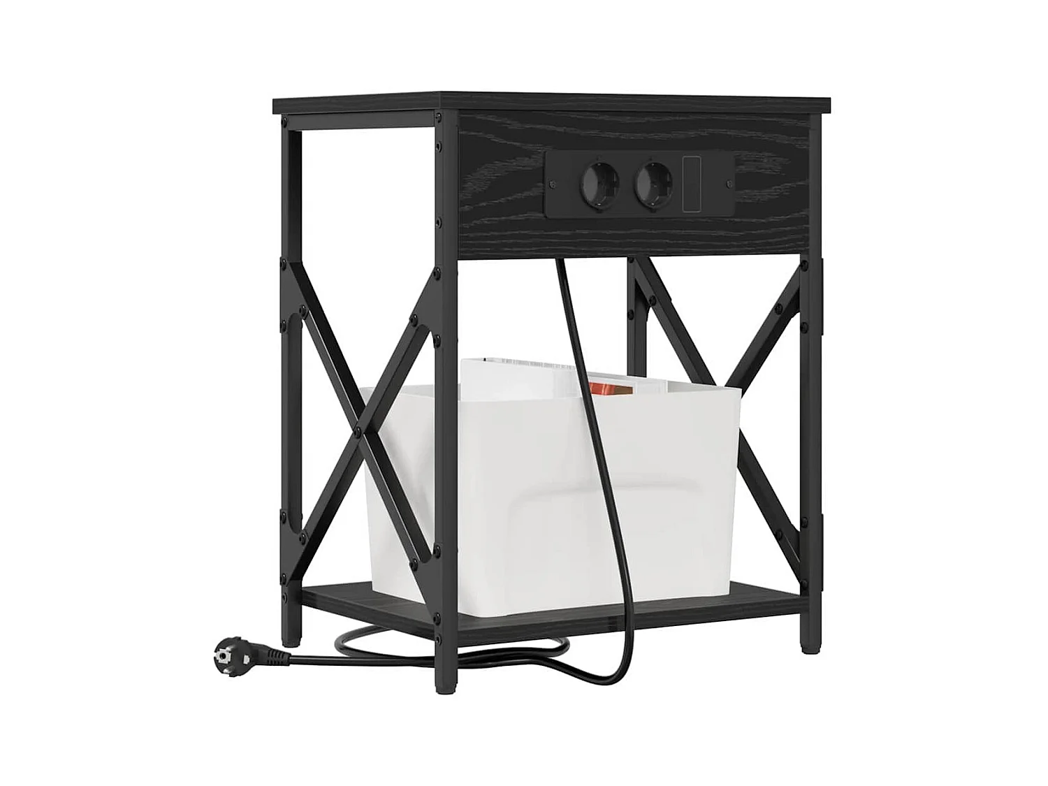 Cabinet de chevet avec tiroir 2 pcs Chêne noir 41 x 31 x 51 cm